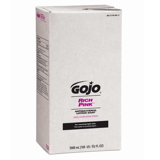 GOJO® 5000 ml Refill Clear Pink RICH PINK™ PRO™ TDX™ Floral-Balsam Scented Antibacterial Lotion Soap