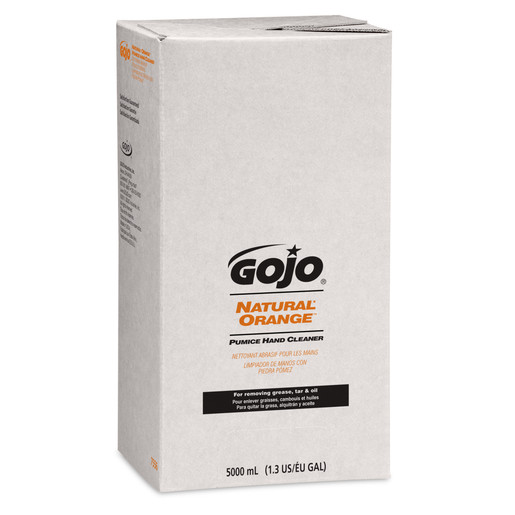 GOJO® 5000 ml Refill Gray PRO™ TDX™ Natural* Orange™ Citrus Scented Pumice Hand Cleaner With Pumice Scrubbing Particles