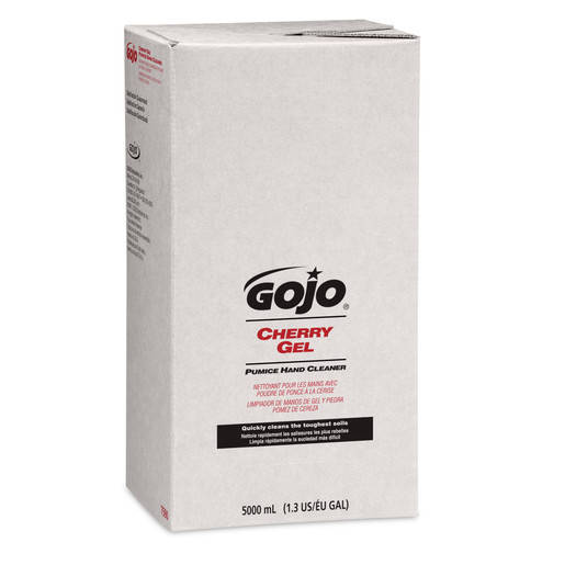 GOJO® 5000 ml Refill Clear Red PRO™ TDX™ Cherry Scented Gel Pumice Hand Cleaner With Pumice Scrubbing Particles