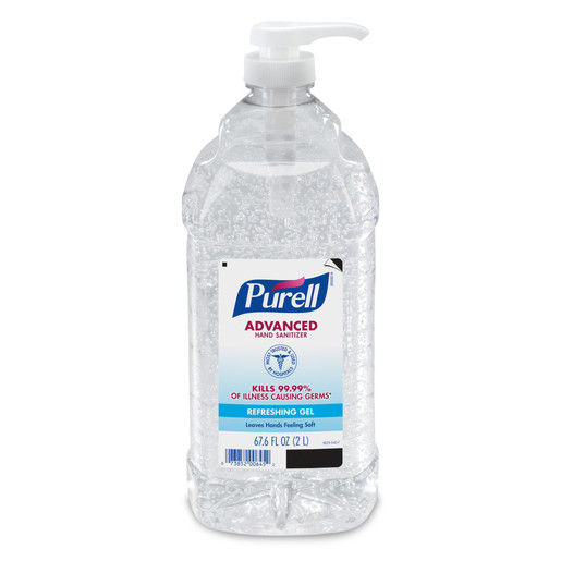 GOJO® 2 Liter Pump Bottle Clear Purell® Citrus Scented Advanced Instant Hand Sanitizer