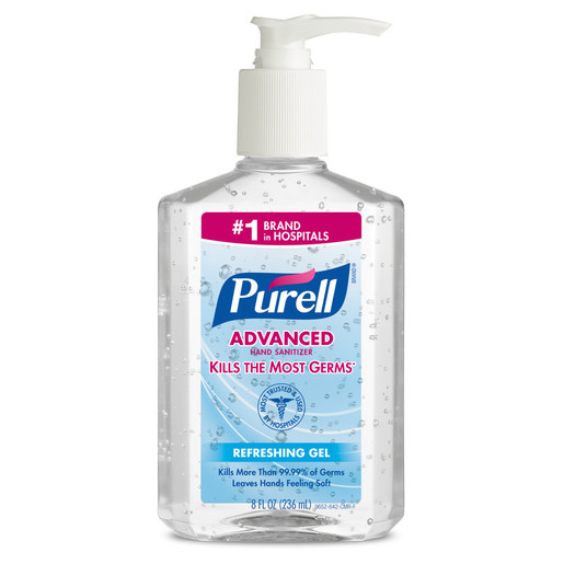 GOJO® 8 Fluid-Ounce Pump Bottle Clear Purell® Citrus Scented Advanced Instant Hand Sanitizer