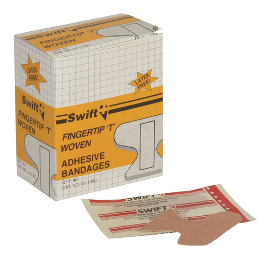 Swift First Aid Woven Fingertip "T" Adhesive Bandage (40 Per Box)