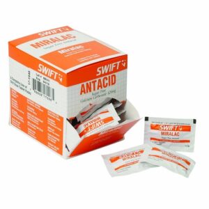 North By Honeywell® Swift First Aid Miralac Sugar Free Antacid Indigestion Tablet (2 Per Pack, 50 Packs Per Box)