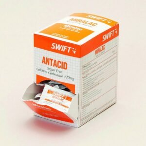 North By Honeywell® Swift First Aid Miralac Sugar Free Antacid Indigestion Tablet (125 Packs Per Box)