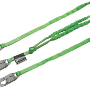 Miller® by Honeywell 6' Manyard® HP™ Polyester Web Twin-Leg Shock-Absorbing Lanyard With (3) Locking Snap Hooks
