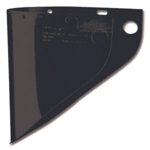 Fibre-Metal® by Honeywell High Performance® Model 4199 9 3/4" X 19" X .06" Green Shade 3 Injection Molded Propionate Extended View Faceshield For Use With Models F400 And F500 Mounting Crown
