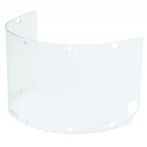Fibre-Metal® by Honeywell High Performance® Model 4750 8" X 16 1/2" X .06" Clear Injection Molded Propionate Wide View Faceshield For Use With FM70DC Dual Crown High Performance® Faceshield System