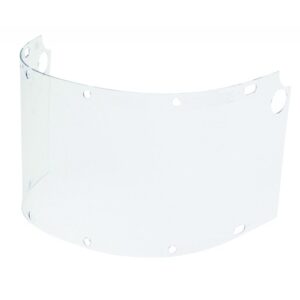 Fibre-Metal® by Honeywell High Performance® Model 6750 8" X 16 1/2" X .06" Clear Injection Molded Propionate Wide View Faceshield For Use With FM400 And FM500 Dual Crown High Performance® Faceshield System