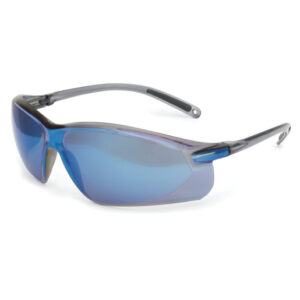 North® by Honeywell A700 Wilson® Safety Glasses With Gray Frame And Blue Mirror Polycarbonate Anti-Scratch Hard Coat Lens