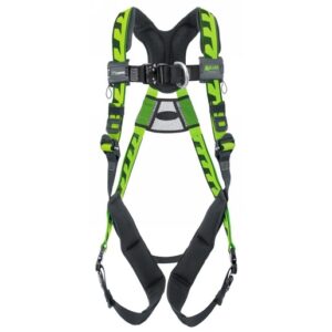 Miller® by Honeywell Large/X-Large DuraFlex® AirCore™ Green Harness With Front And Back D-Rings, Quick-Connect Chest Strap Buckle And Leg Strap Buckle And Aluminum Hardware