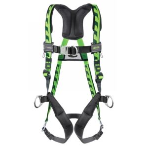 Miller® by Honeywell Large/X-Large DuraFlex® AirCore™ Green Harness With Front, Back And Side D-Rings, Quick-Connect Chest Strap Buckle And Leg Strap Buckle And Steel Hardware