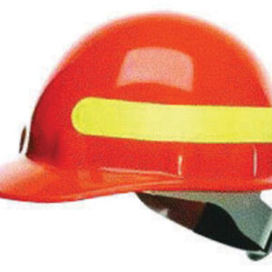 Fibre-Metal® by Honeywell Orange E2 Thermoplastic Cap Style Hard Hat With 8 Point Ratchet Suspension And Yellow Reflective Tape
