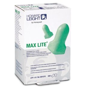 Howard Leight by Honeywell Single Use Max-Lite® T-Shape Polyurethane Foam Uncorded Earplugs (500 Pair Per Leight Source 500 Dispenser Refill)