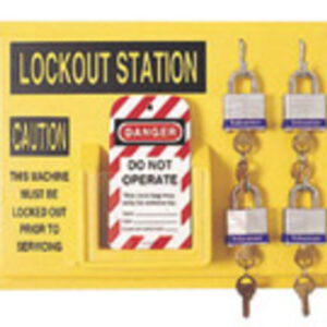 North® by Honeywell 14" Polystyrene Complete Personal Lockout Station Includes (1) Panel, (4) 3D Wide Keyed Padlocks And (1) ElA290 Lockout Tags