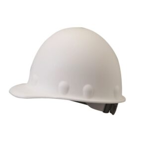 Fibre-Metal® by Honeywell White Roughneck® Fiberglass Cap Style Hard Hat With SuperEight® 8 Point Ratchet Suspension