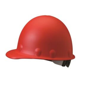 Fibre-Metal® by Honeywell Red Roughneck® Fiberglass Cap Style Hard Hat With SuperEight® 8 Point Ratchet Suspension