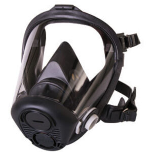 North® by Honeywell Large Black Silicone RU6500 Series Full Mask APR Facepiece With 5 Point Headstrap And Nosecup