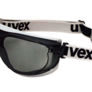 Uvex® by Honeywell Carbonvision™ Impact Goggles With Black And Gray Frame, Gray Dura-Streme® Anti-Fog Anti-Scratch Hard Coat Lens And Fabric Headband