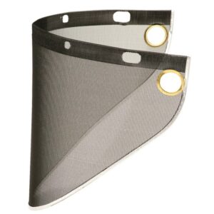 Fibre-Metal® by Honeywell High Performance® Model S199 9 3/4" X 19" X .06" Clear Stainless Steel Mesh Extended View Faceshield For Use With Models F400 And F500 Mounting Crown