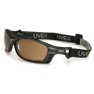 Uvex™ by Honeywell Livewire™ Sealed Safety Glasses With Matte Black Polycarbonate Frame And Espresso Polycarbonate Uvextreme® Plus Anti-Fog Lens