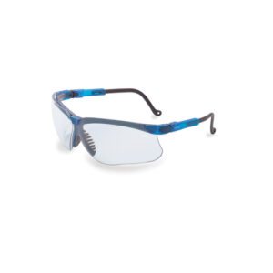 Uvex™ By Honeywell Genesis® Safety Glasses With Vapor Blue Polycarbonate Frame And Clear Polycarbonate Uvextreme® Anti-Fog Lens