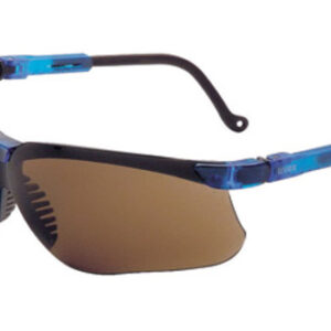 Uvex™ By Honeywell Genesis® Safety Glasses With Vapor Blue Polycarbonate Frame And Espresso Polycarbonate Uvextreme® Anti-Fog Lens