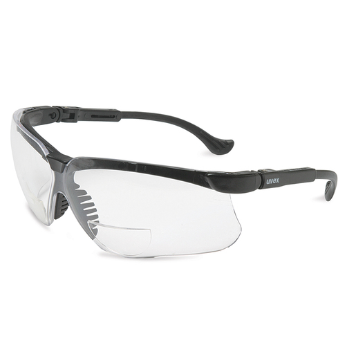 Uvex™ By Honeywell Genesis® Reading Magnifiers 1 Uvex™ By Honeywell Genesis® Reading Magnifiers 1.0 Diopter Safety Glasses With Black Polycarbonate Frame And Clear Polycarbonate Ultra-dura® Anti-Scratch Hard Coat Lens