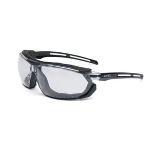 Uvex™ by Honeywell Tirade™ Sealed Safety Glasses With Gloss Black Polycarbonate Frame And Clear Polycarbonate Uvextra® Anti-Fog Lens