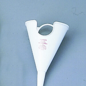 Justrite® 3/4" X 6" White Polyethylene Pour Funnel (For Use With 14065 and 14160 Type I Oval Safety Cans )