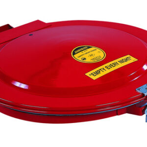 Justrite® 18 3/8" Red Steel Manual Drum Cover With Gasket And Vent (For 55 Gallon Drums)