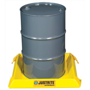 Justrite® 2' X 2' X 4" Yellow PVC Temporary Spill Containment Berm With 10 gal Spill Capacity