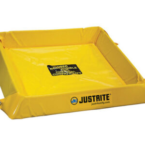 Justrite® 4' X 4' X 4" Yellow PVC Temporary Spill Containment Berm With 40 gal Spill Capacity