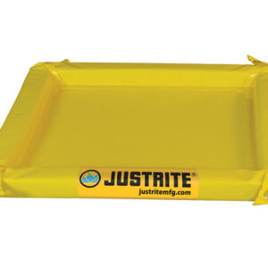 Justrite® 4' X 4' X 2" Yellow PVC Temporary Spill Containment Berm With 10 gal Spill Capacity
