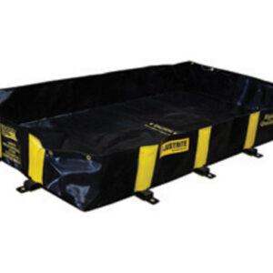 Justrite Manufacturing Co 4' X 5' X 12" QUICKBERM® Black And Yellow PVS Coated Fabric Rigid-Lock Spill Containment Berm With Spill Capacity Of 235 Gallons