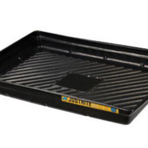 Justrite® 47" X 33" X 5 1/2" EcoPolyBlend™ Black Recycled Polyethylene Lightweight Low-Profile Spill Tray With 29 Gallon Spill Capacity