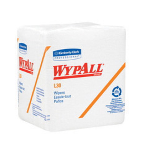 Kimberly-Clark Professional* WYPALL* L30 12 1/2" X 12" White Double Reinforced Crepe Quarter Fold Wiper (90 Per Pack, 12 Pack Per Case) 1 Kimberly-Clark Professional* WYPALL* L30 12 1/2" X 12" White Double Reinforced Crepe Quarter Fold Wiper (90 Per Pack, 12 Pack Per Case)