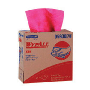 Kimberly-Clark Professional* WYPALL* X80 9.100" X 16.800" Red HYDROKNIT* Wiper (80 Per Pop-Up® Box, 5 Box Per Case)