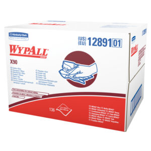 Kimberly-Clark Professional* WYPALL* X90 11.1" X 16.8" White Heavy Duty Cloth (136 Sheets Per BRAG* Box, 1 Box Per Case)