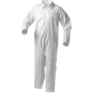 Kimberly-Clark Professional* Large White KleenGuard* A35 Microporous Film Laminate Disposable Liquid And Particle Bib Overalls/Coveralls