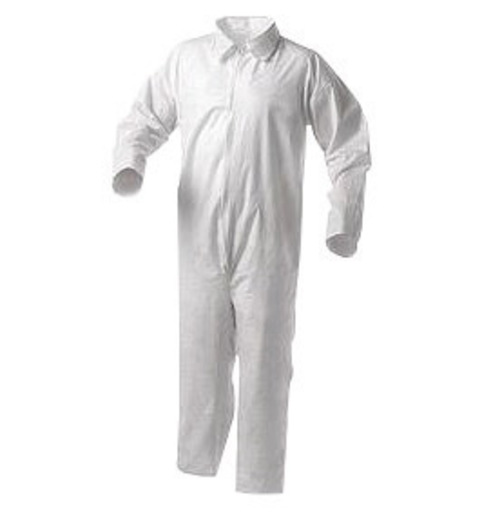 Kimberly-Clark Professional* Large White KleenGuard* A35 Microporous Film Laminate Disposable Liquid And Particle Bib Overalls/Coveralls 1 Kimberly-Clark Professional* Large White KleenGuard* A35 Microporous Film Laminate Disposable Liquid And Particle Bib Overalls/Coveralls