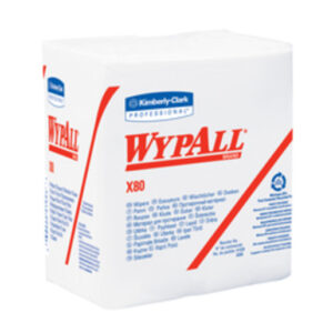 Kimberly-Clark Professional* WYPALL* X80 12.5" X 12" White Heavy Duty 1/4 Fold Wiper (50 Per Box)