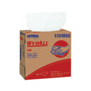 Kimberly-Clark Professional* WYPALL* X80 SHOPPRO® 9.100" X 16.800" White HYDROKNIT* Shop Towel (80 Per Pop-Up® Box)