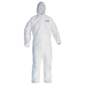 Kimberly-Clark Professional* Large White KleenGuard* A40 Microporous Film Laminate Disposable Liquid And Particle Bib Overalls/Coveralls