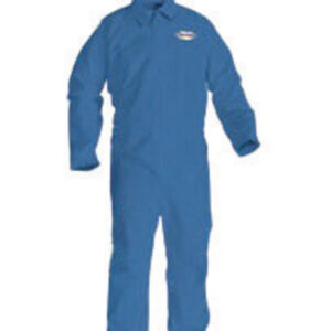 Kimberly-Clark Professional* X-Large Denim Blue KLEENGUARD* A60 Microporous Film Laminate Breathable Bloodborne Pathogen And Chemical Splash Protection Coveralls With Seamless Front, Storm Flap Over Front Zipper Closure And Open Wrists And Ankles