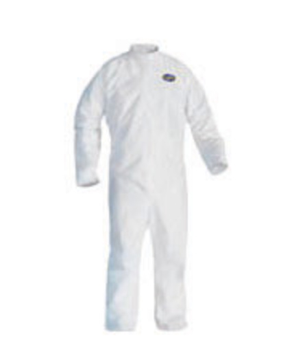 Kimberly-Clark Professional* Large White KleenGuard* A30 SMS Disposable Breathable Splash And Particle Protection Bib Overalls/Coveralls 1 Kimberly-Clark Professional* Large White KleenGuard* A30 SMS Disposable Breathable Splash And Particle Protection Bib Overalls/Coveralls