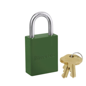 Master Lock® Green Aluminum 5 Pin Tumbler Padlock Boron Alloy Shackle