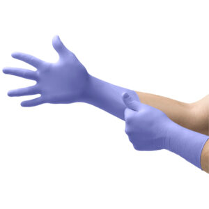 Microflex® Large Blue 11.6" Supreno® EC 5.5 mil Nitrile Ambidextrous Non-Sterile Medical Grade Powder-Free Disposable Gloves With Textured Finger Tip Finish, Extended Beaded Cuff And Polymer Coating