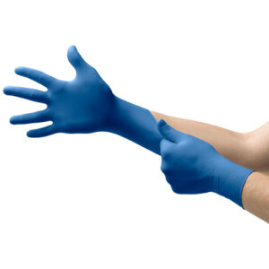 Microflex® Medium Blue 9.645" UltraSense® 3.1 mil Nitrile Ambidextrous Non-Sterile Medical Grade Powder-Free Disposable Gloves With Textured Finger Tip Finish And Standard Examination Beaded Cuff (100 Each Per Box)