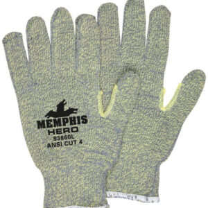 Memphis Glove Large Multicolored Hero™ 7 Guage DuPont™ Kevlar®, Nylon And Stainless Steel Cut Resistant Gloves With Knit Wrist