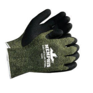 Memphis Gloves Small KS-5™ 13 Gauge Cut Resistant Green Dupont™ Kevlar® Nylon Steel Black Latex Dipped Palm And Finger Coated Work Gloves With Knit Wrist